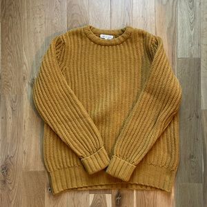 Honey Mustard Tanner Ribbed Knit Sweater by Far Afield